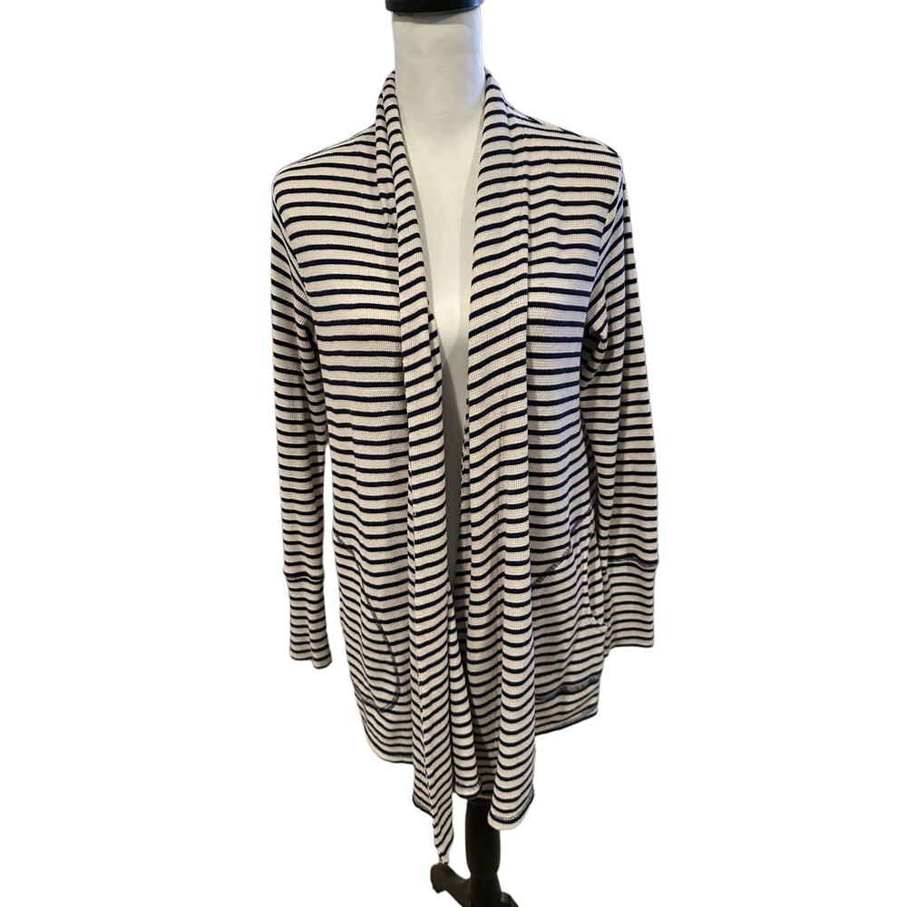 Tommy Hilfiger Blue and White Cardigan Sweater  Small
